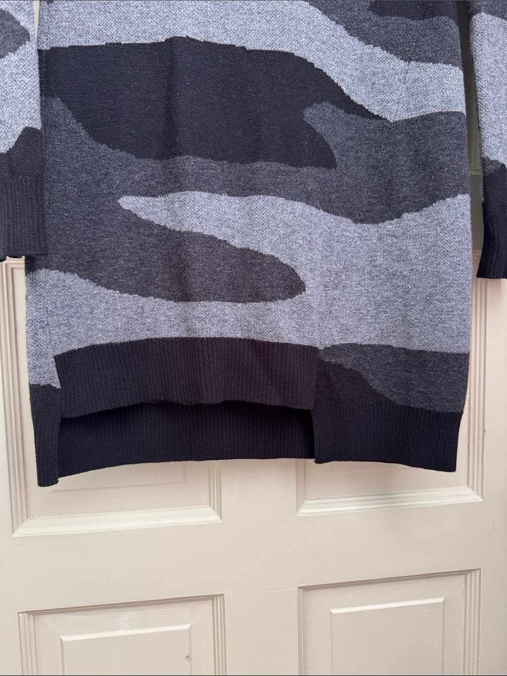 Pam & Gela Black and Gray Camouflage Knit Dress - Picture 3 of 5